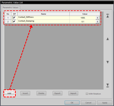 Parametric Value List