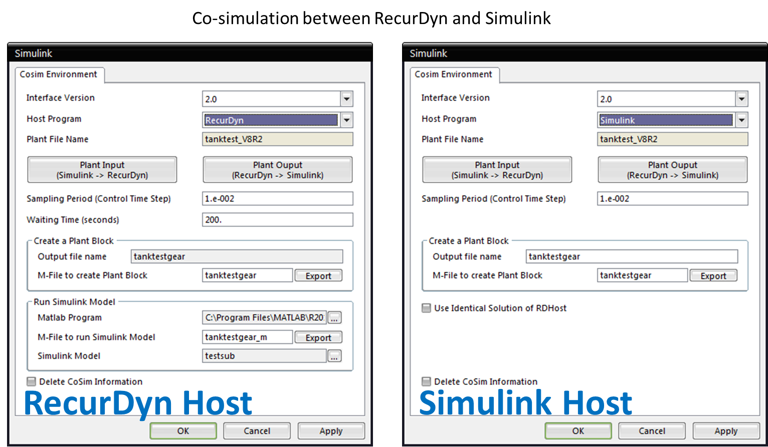 RecurDyn-Simulink