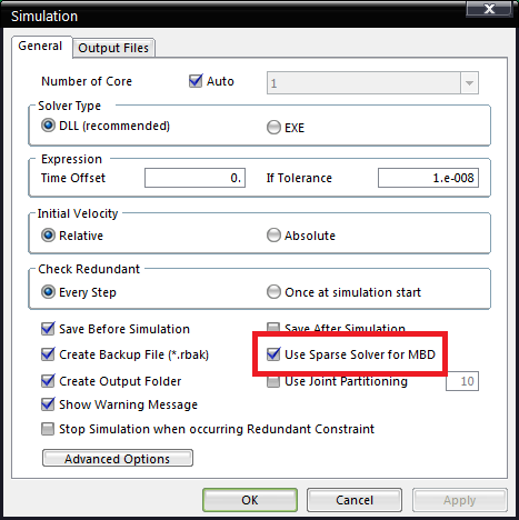 Simulation-Sparse-Solver-Option