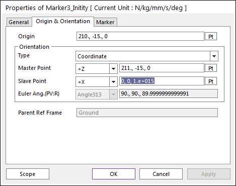 RecurDyn - Coordinate type
