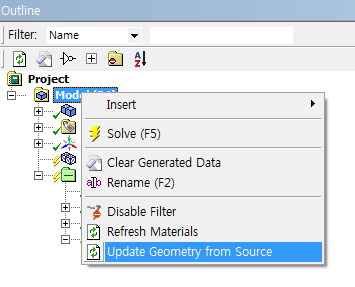 Update Geometry from Source