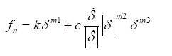 Contact formulation of RecurDyn